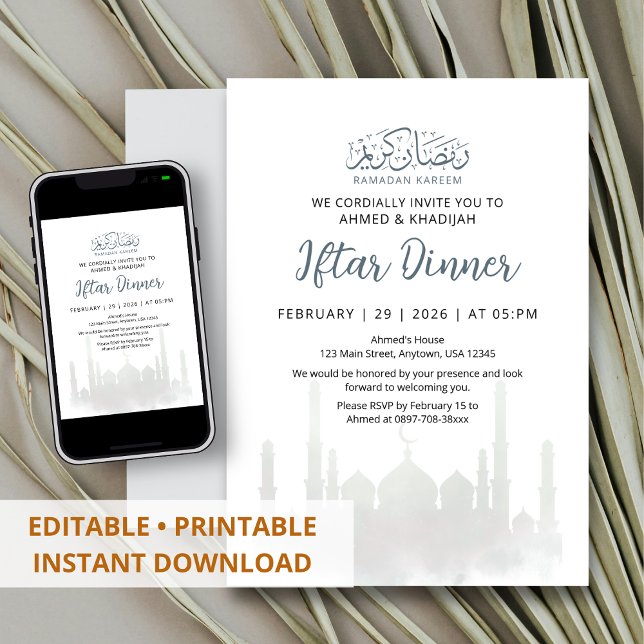 Invitation à l'Iftar de la Mosquée Blanche Éthérée (Créateur téléchargé)
