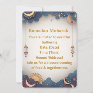 Invitation à l'Iftar de Ramadan   Or Islamique Élé