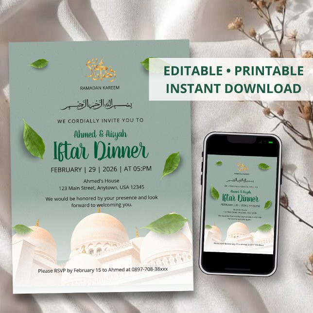 Invitation à l'Iftar du Ramadan à la Mosquée Blanc (Créateur téléchargé)