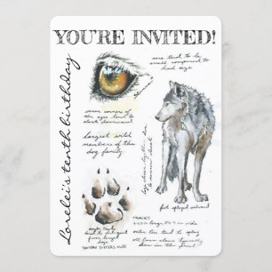Invitation à l'illustration du loup de Canis Lupus