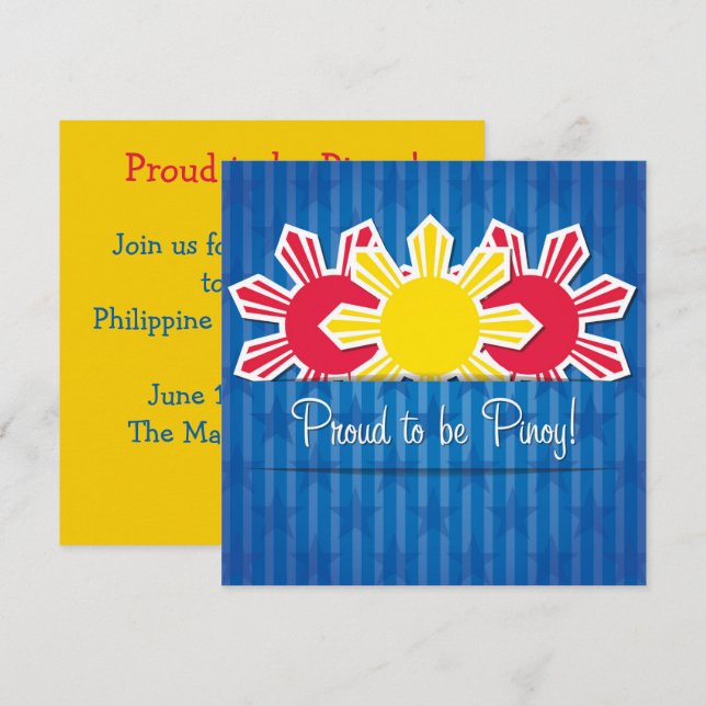 Invitation à l'indépendance philippine Pinoy (Devant / Derrière)
