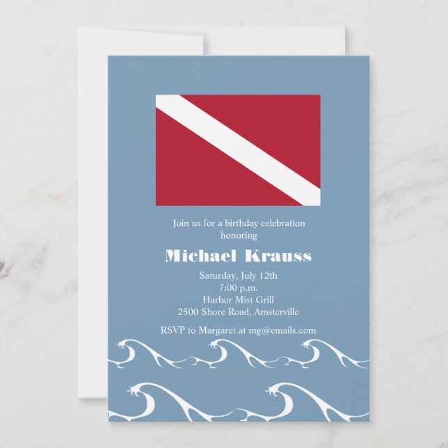 Invitation à l'indicateur de plongée (Devant)