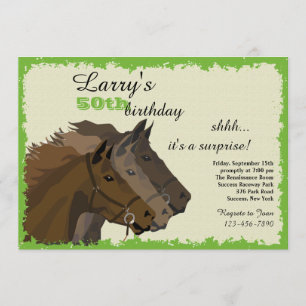 Invitation À l'invitation de course de chevaux de porte