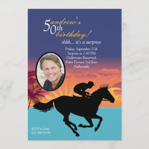 Invitation À l'invitation de photo de courses