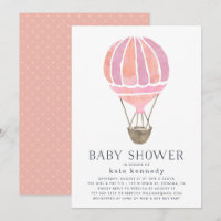 À l'invitation du Baby shower aérien | Rose