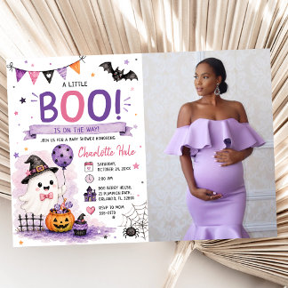 Invitation A Little Boo Is On The Way Baby Shower Photo