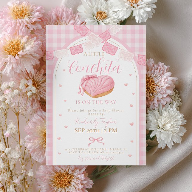 Invitation A Little Conchita Papel Picado Girl Baby Shower (Créateur téléchargé)