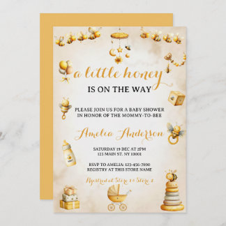 Invitation A Little Honey Bee Gender Neutral Baby Shower