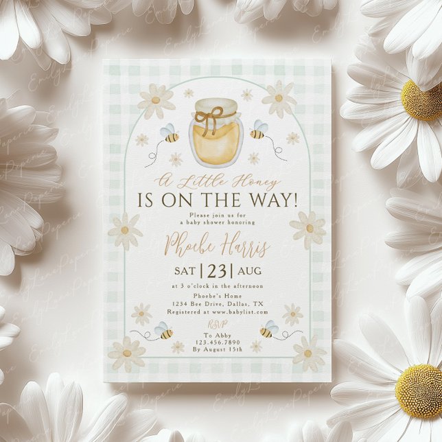 Invitation A Little Honey is on the Way Baby Shower  (Créateur téléchargé)