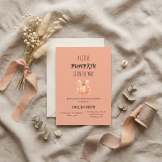 Invitation A Little Pumpkin Is on the Way Baby Shower