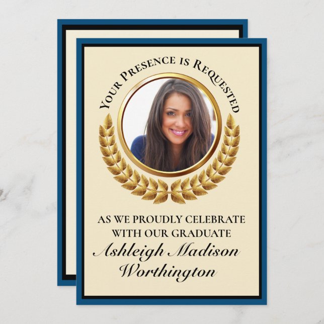 Invitation à l'obtention du diplôme (Devant / Derrière)