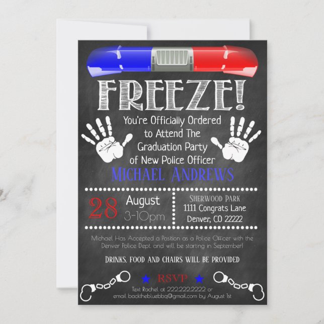 Invitation à l'obtention du diplôme de l'Académie  (Devant)