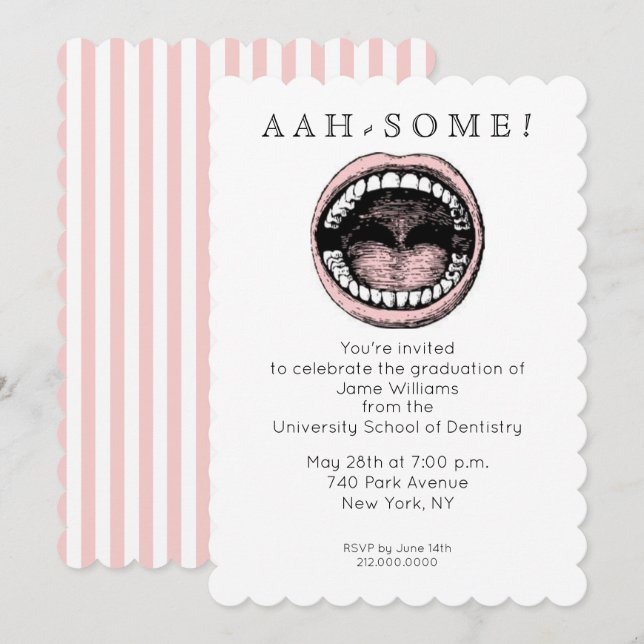 Invitation à l'obtention du diplôme de l'école den (Devant / Derrière)