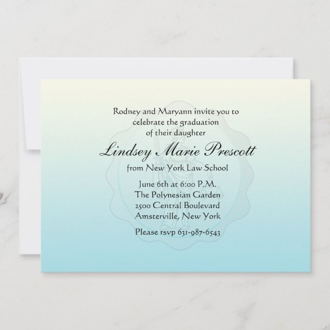 Invitation à l'obtention d'un diplôme en justice a (Devant)