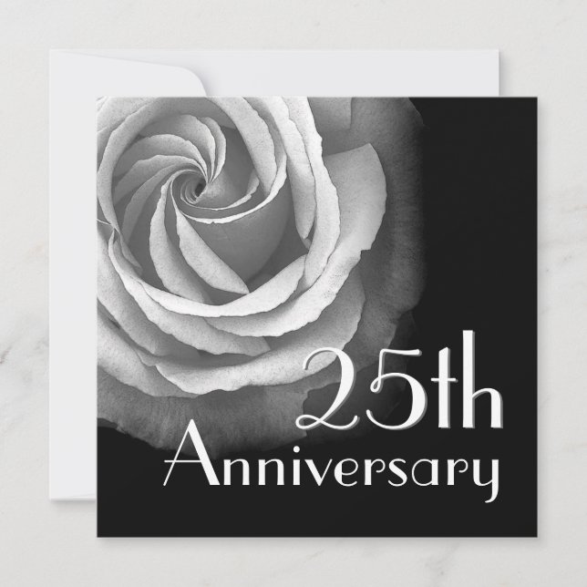 Invitation à l'occasion du 25e anniversaire - Rose (Devant)