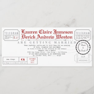 Invitation à longueur de thé du Telegram moderne