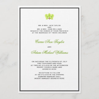 Invitation à l'orchidée verte