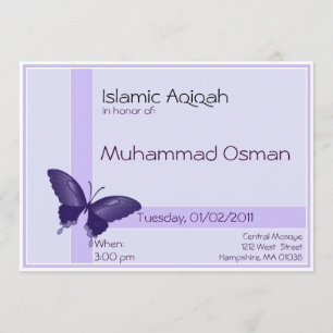 Invitation à l'qiqa islamique - célébration du pet