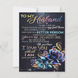 Invitation À ma lettre au mari, à mon cadeau au mari