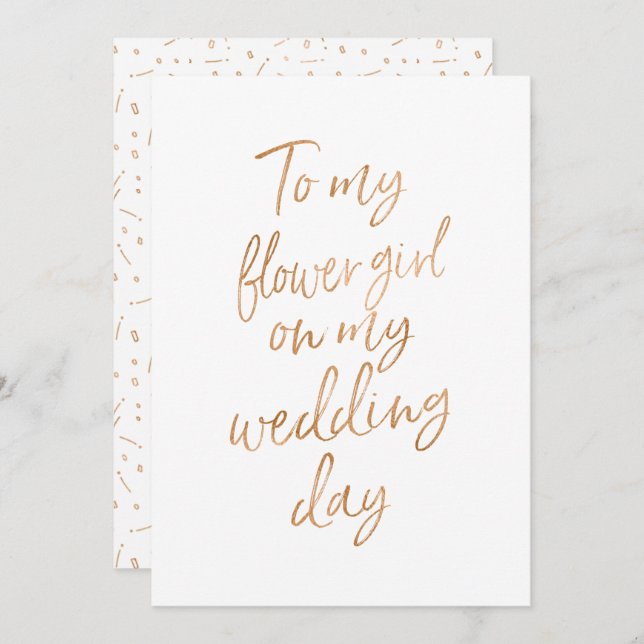 Invitation À ma petite fleuriste le jour de mon mariage (Devant / Derrière)