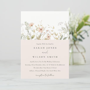 Invitation à mariage flush Fleur sauvage Floral Wr