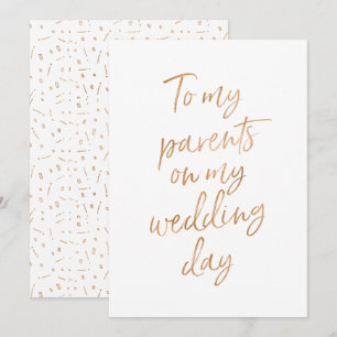 Invitation À mes parents le jour de mon mariage