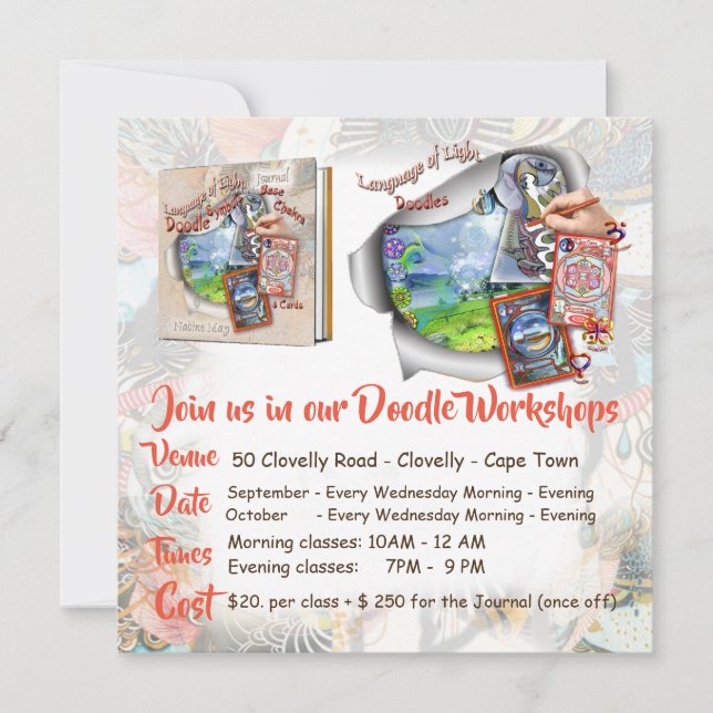 Invitation à mon atelier Doodle (Devant)