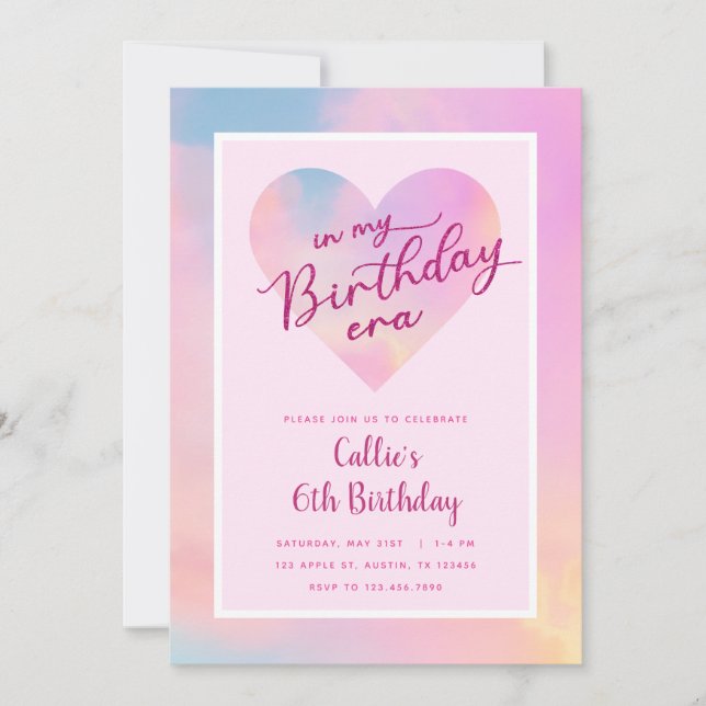 Invitation À mon ère d'anniversaire (Devant)