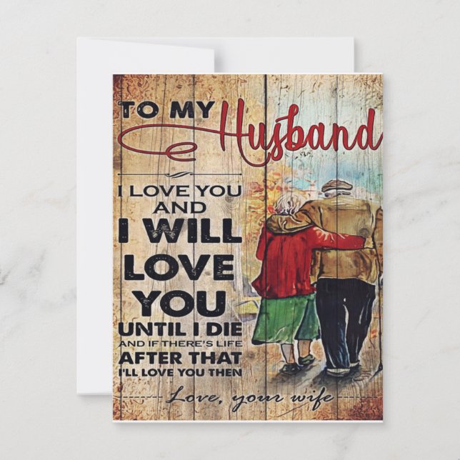 Invitation À mon mari Design | Lettre d'amour pour lui | (Devant)