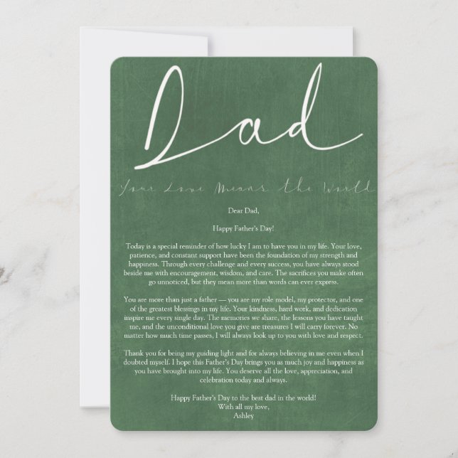 Invitation À mon père incroyable pour la fête des pères (Devant)
