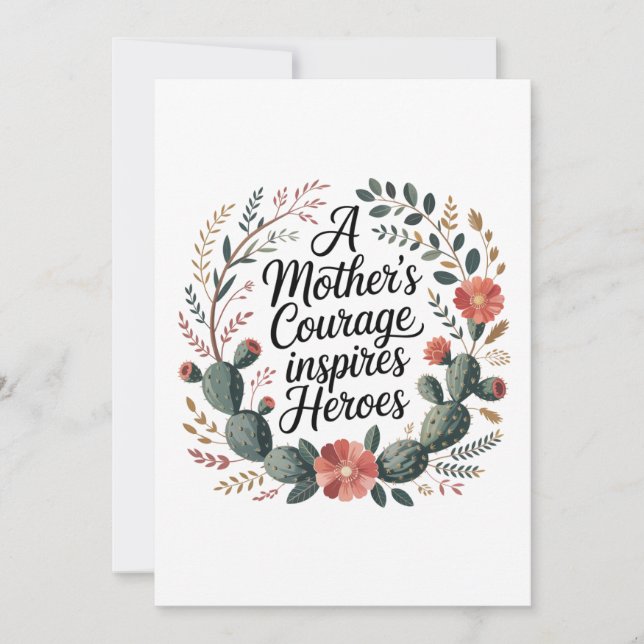 Invitation A Mother's Courage Inspires Heroes (Devant)