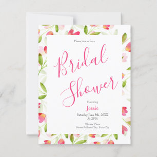 Invitation à motif floral aquarelle