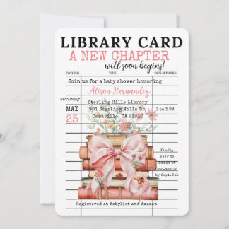 Invitation A New Chapter Baby Shower