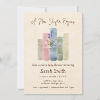 Invitation A New Chapter Begins - Baby Shower