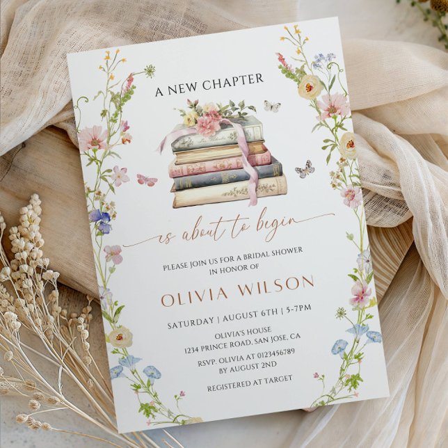 Invitation A New Chapter Is About to Begin Bridal Shower (Créateur téléchargé)