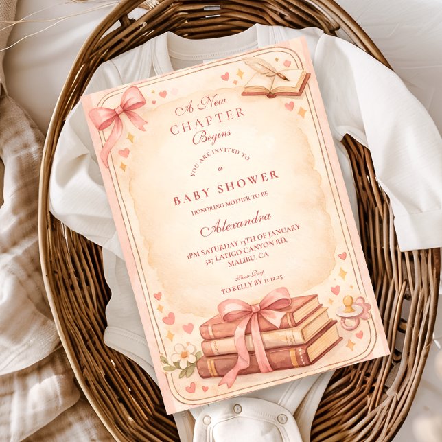 Invitation A New Chapter Storybook Baby Shower (Créateur téléchargé)