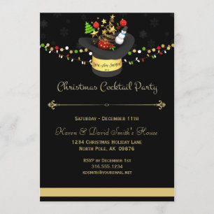 Invitation à Noël Cocktail Party