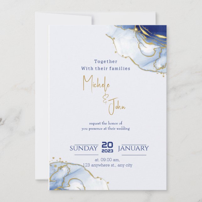 Invitation à notre célébration mariage (Devant)