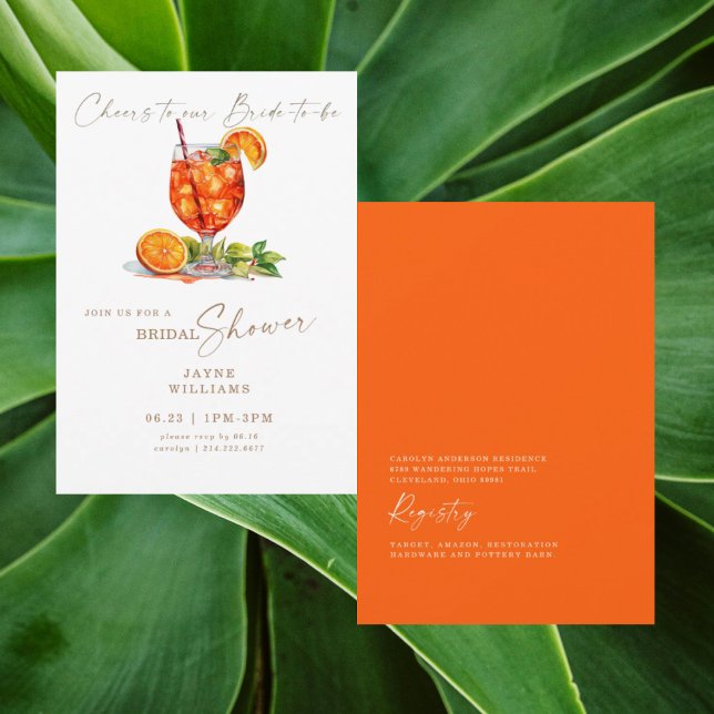 Invitation À notre future mariée Aperol Spritz Bridal II (Créateur téléchargé)