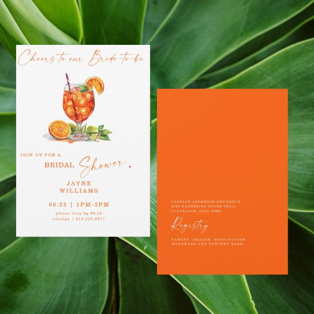 Invitation À notre future mariée Aperol Spritz Bridal III (Créateur téléchargé)