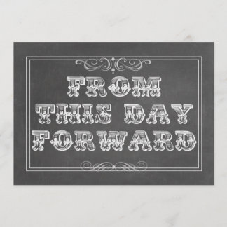 Invitation À partir de ce jour en avant Mariage de tableau de