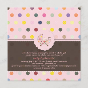 Invitation À petits pois PixDezines + baby shower Minidots