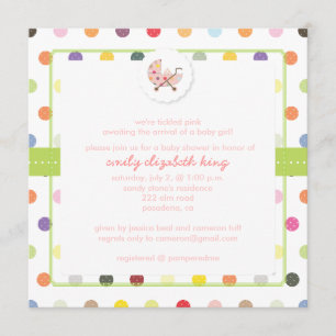 Invitation À petits pois PixDezines + baby shower Minidots