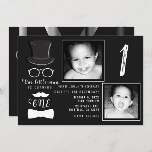 Invitation Ă?re photo d'anniversaire de petites d'homme