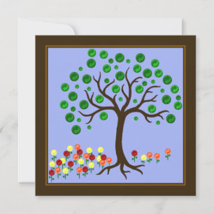 Invitation à recycler l'arbre et les fleurs