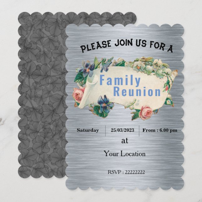 Invitation à Réunion familiale (Devant / Derrière)