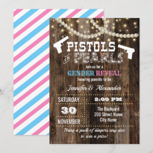 Invitation à révéler des pistolets ou des perles