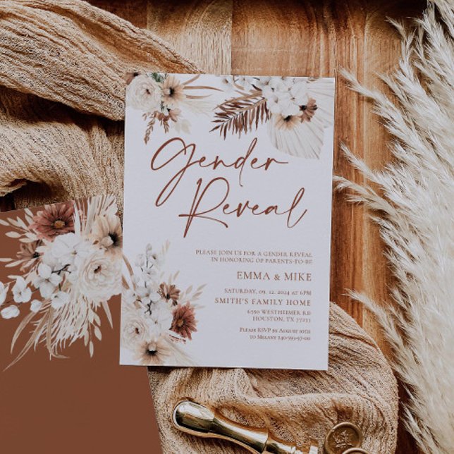 Invitation à révéler le genre Boho avec Pampas (Créateur téléchargé)