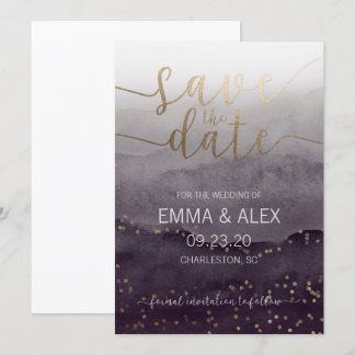 Invitation à sauver la date aquarelle