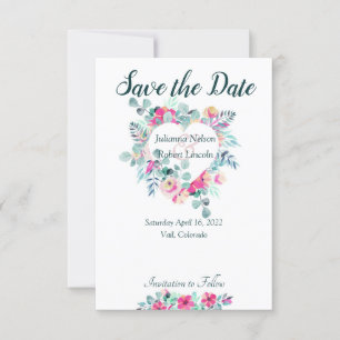 Invitation à sauver la date de la Saint-Valentin a